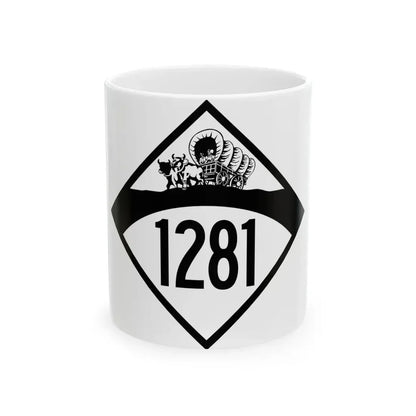 N-1281 1950 (Nebraska) (Road Sign) White Coffee Mug 11oz - Go Mug Yourself
