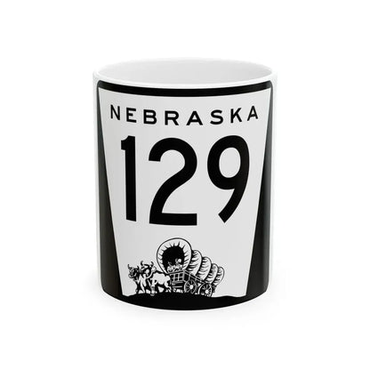 N-129 1967 (Nebraska) (Road Sign) White Coffee Mug 11oz - Go Mug Yourself
