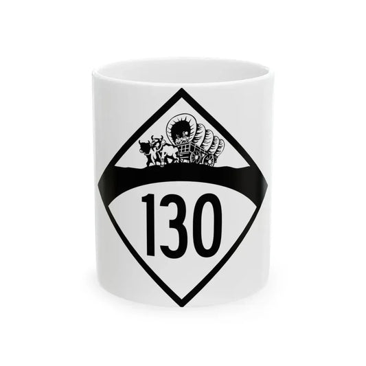 N-130 1950 (Nebraska) (Road Sign) White Coffee Mug 11oz - Go Mug Yourself