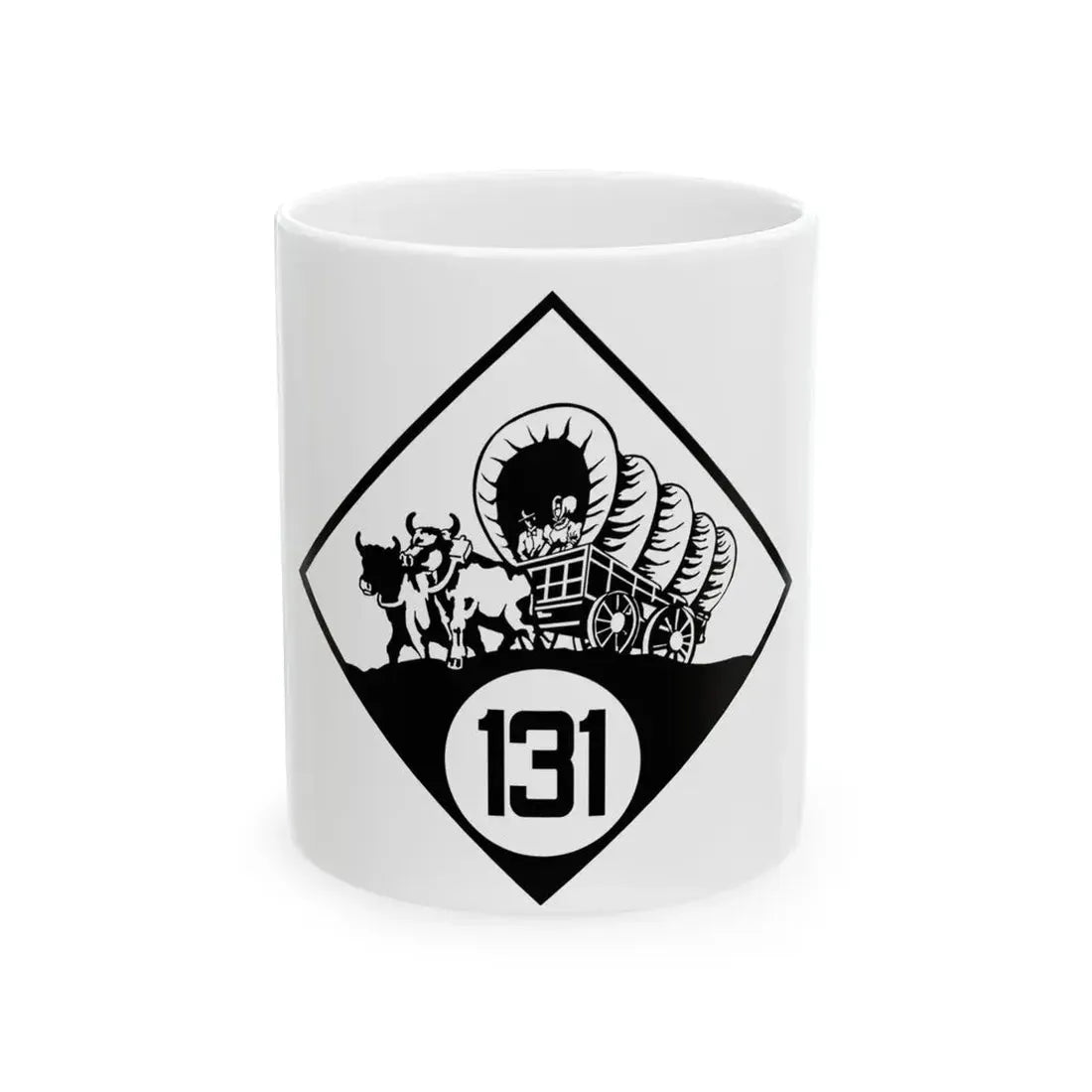N-131 1926 (Nebraska) (Road Sign) White Coffee Mug 11oz - Go Mug Yourself