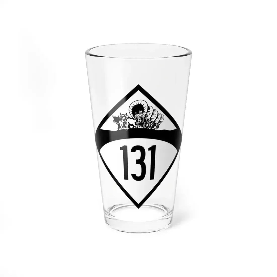 N-131 1950 (Nebraska) (Road Sign) Pint Glass 16oz 16oz - Go Mug Yourself