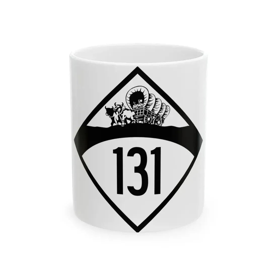 N-131 1950 (Nebraska) (Road Sign) White Coffee Mug 11oz - Go Mug Yourself