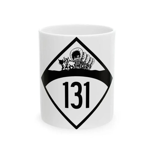 N-131 1950 (Nebraska) (Road Sign) White Coffee Mug 11oz - Go Mug Yourself