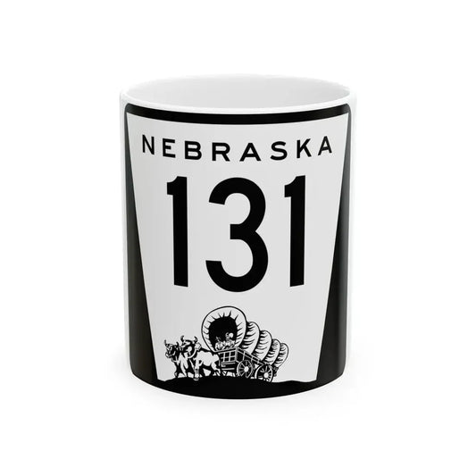 N-131 1967 (Nebraska) (Road Sign) White Coffee Mug 11oz - Go Mug Yourself