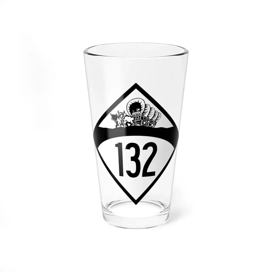 N-132 1950 (Nebraska) (Road Sign) Pint Glass 16oz 16oz - Go Mug Yourself