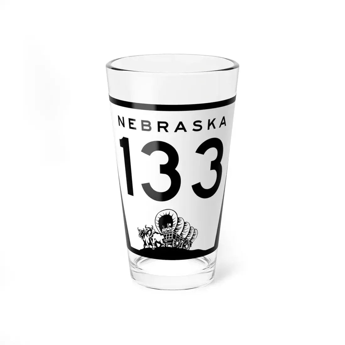 N-133 (Nebraska) (Road Sign) Pint Glss 16oz 16oz - Go Mug Yourself