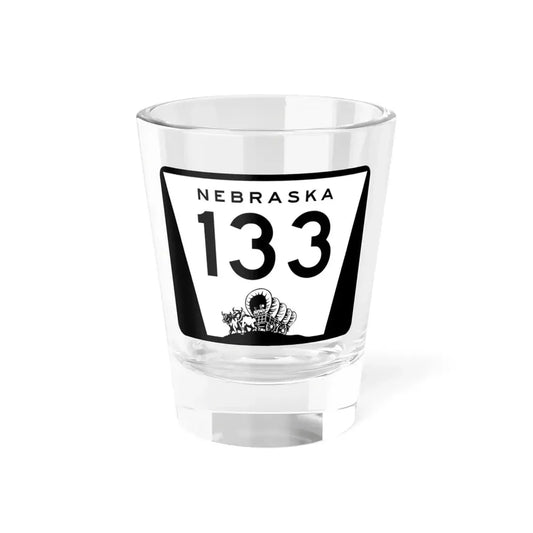 N-133 (Nebraska) (Road Sign) Shot Glass 1.5oz 1.5oz - Go Mug Yourself