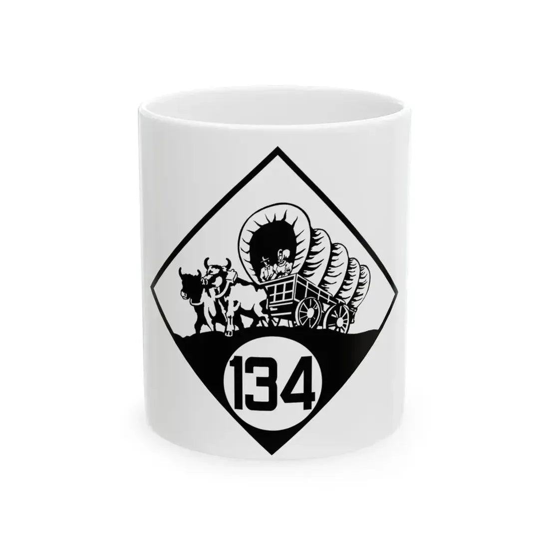 N-134 1926 (Nebraska) (Road Sign) White Coffee Mug 11oz - Go Mug Yourself