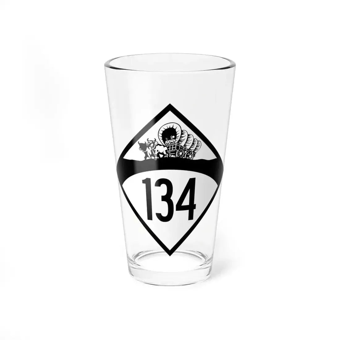 N-134 1950 (Nebraska) (Road Sign) Pint Glass 16oz 16oz - Go Mug Yourself