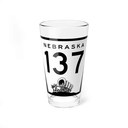 N-137 (Nebraska) (Road Sign) Pint Glass 16oz 16oz - Go Mug Yourself