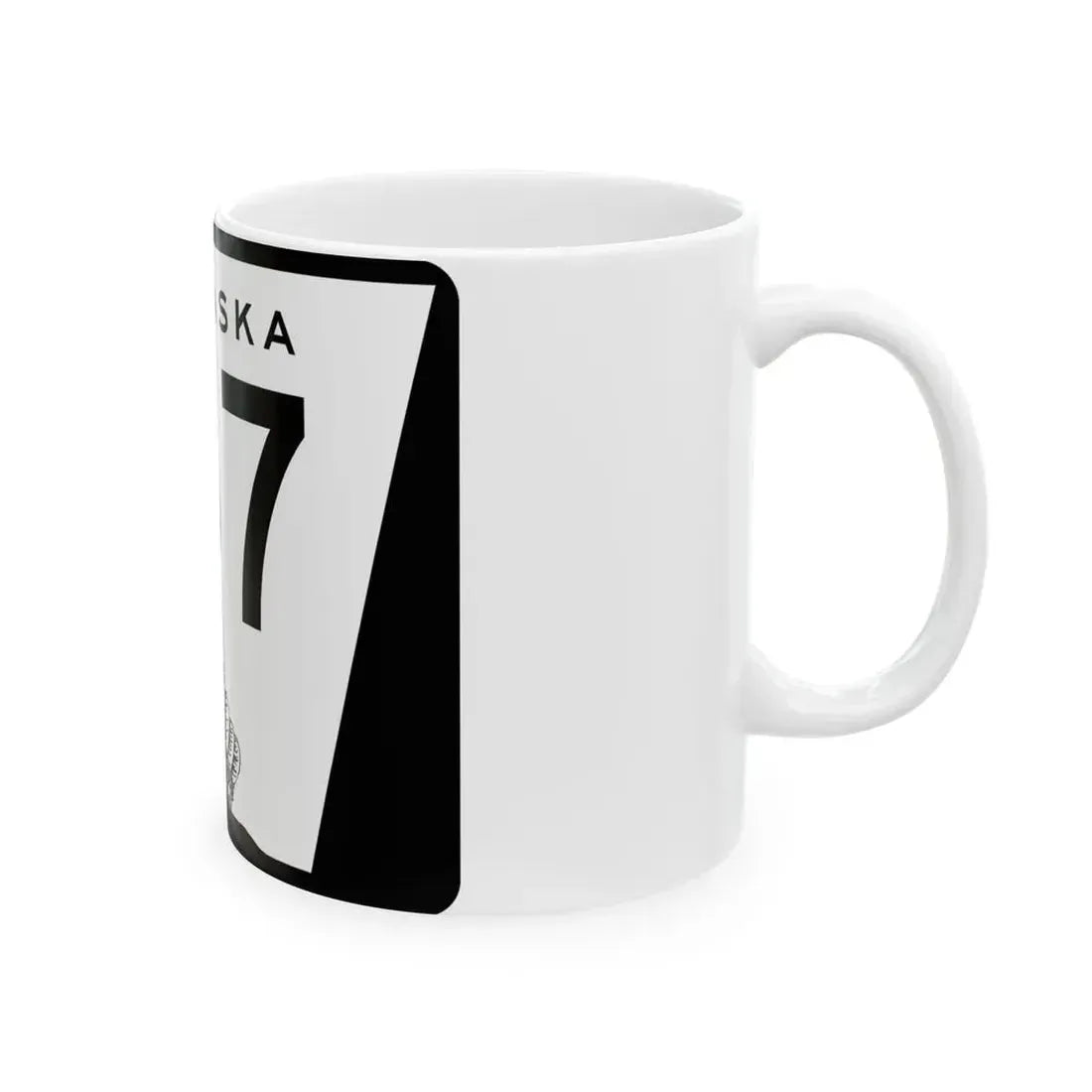 N-137 (Nebraska) (Road Sign) White Coffee Mug - Go Mug Yourself