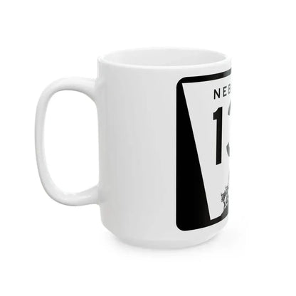 N-137 (Nebraska) (Road Sign) White Coffee Mug - Go Mug Yourself