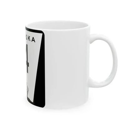N-14 (Nebraska) (Road Sign) White Coffee Mug - Go Mug Yourself