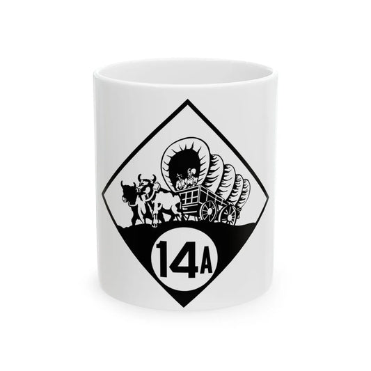 N-14A 1926 (Nebraska) (Road Sign) White Coffee Mug 11oz - Go Mug Yourself