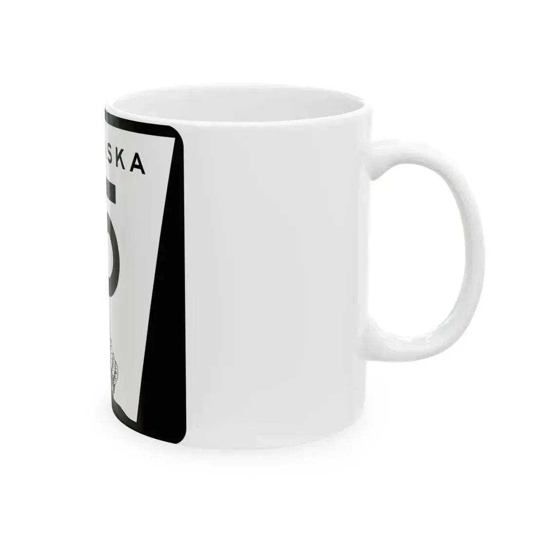 N-15 (Nebraska) (Road Sign) White Coffee Mug - Go Mug Yourself