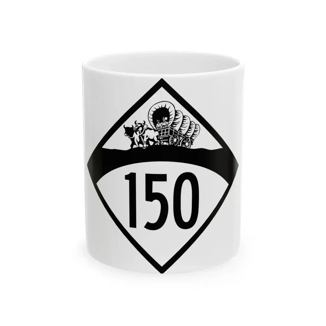 N-150 1950 (Nebraska) (Road Sign) White Coffee Mug 11oz - Go Mug Yourself
