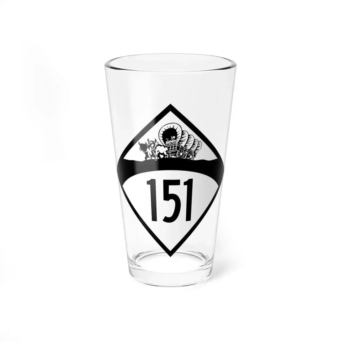 N-151 1950 (Nebraska) (Road Sign) Pint Glass 16oz 16oz - Go Mug Yourself