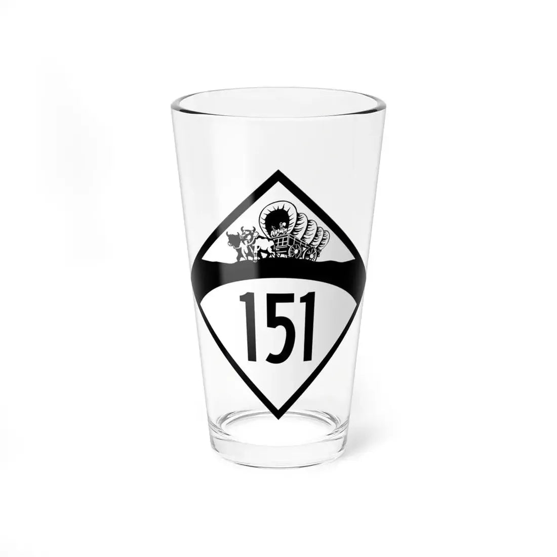 N-151 1950 (Nebraska) (Road Sign) Pint Glss 16oz 16oz - Go Mug Yourself