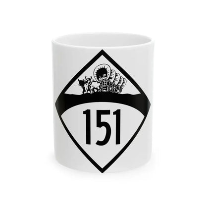 N-151 1950 (Nebraska) (Road Sign) White Coffee Mug 11oz - Go Mug Yourself