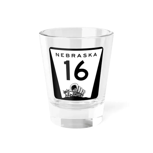 N-16 (Nebraska) (Road Sign) Shot Glass 1.5oz 1.5oz - Go Mug Yourself