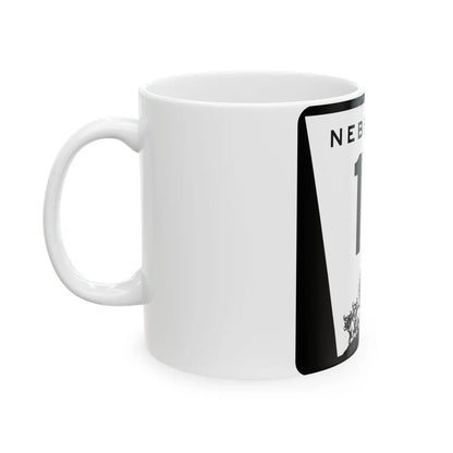 N-17 (Nebraska) (Road Sign) White Coffee Mug - Go Mug Yourself