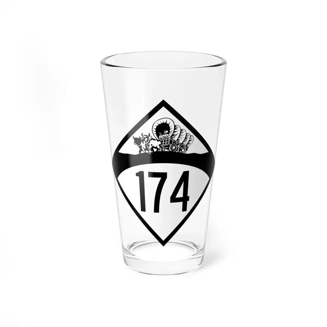 N-174 1950 (Nebraska) (Road Sign) Pint Glass 16oz 16oz - Go Mug Yourself