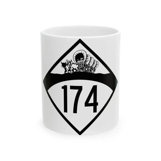 N-174 1950 (Nebraska) (Road Sign) White Coffee Mug 11oz - Go Mug Yourself