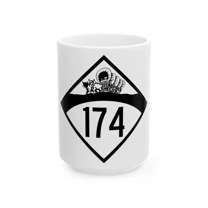 N-174 1950 (Nebraska) (Road Sign) White Coffee Mug 15oz - Go Mug Yourself