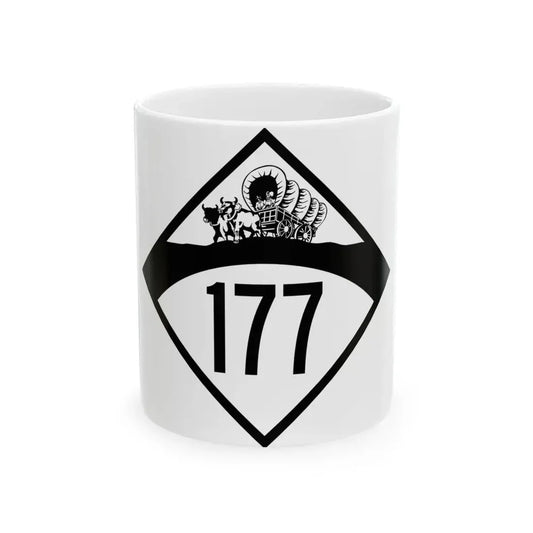 N-177 1950 (Nebraska) (Road Sign) White Coffee Mug 11oz - Go Mug Yourself