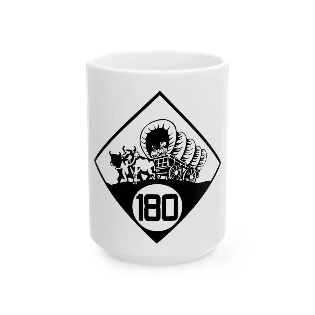 N-180 1926 (Nebraska) (Road Sign) White Coffee Mug 15oz - Go Mug Yourself