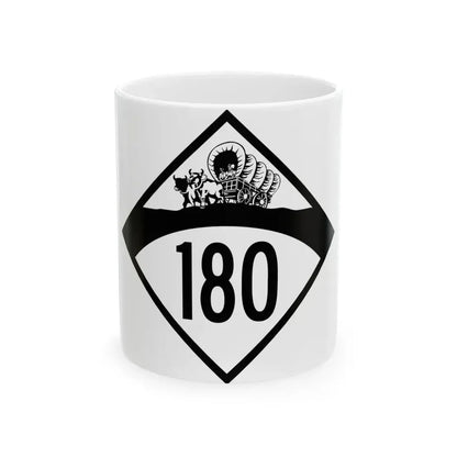 N-180 1950 (Nebraska) (Road Sign) White Coffee Mug 11oz - Go Mug Yourself