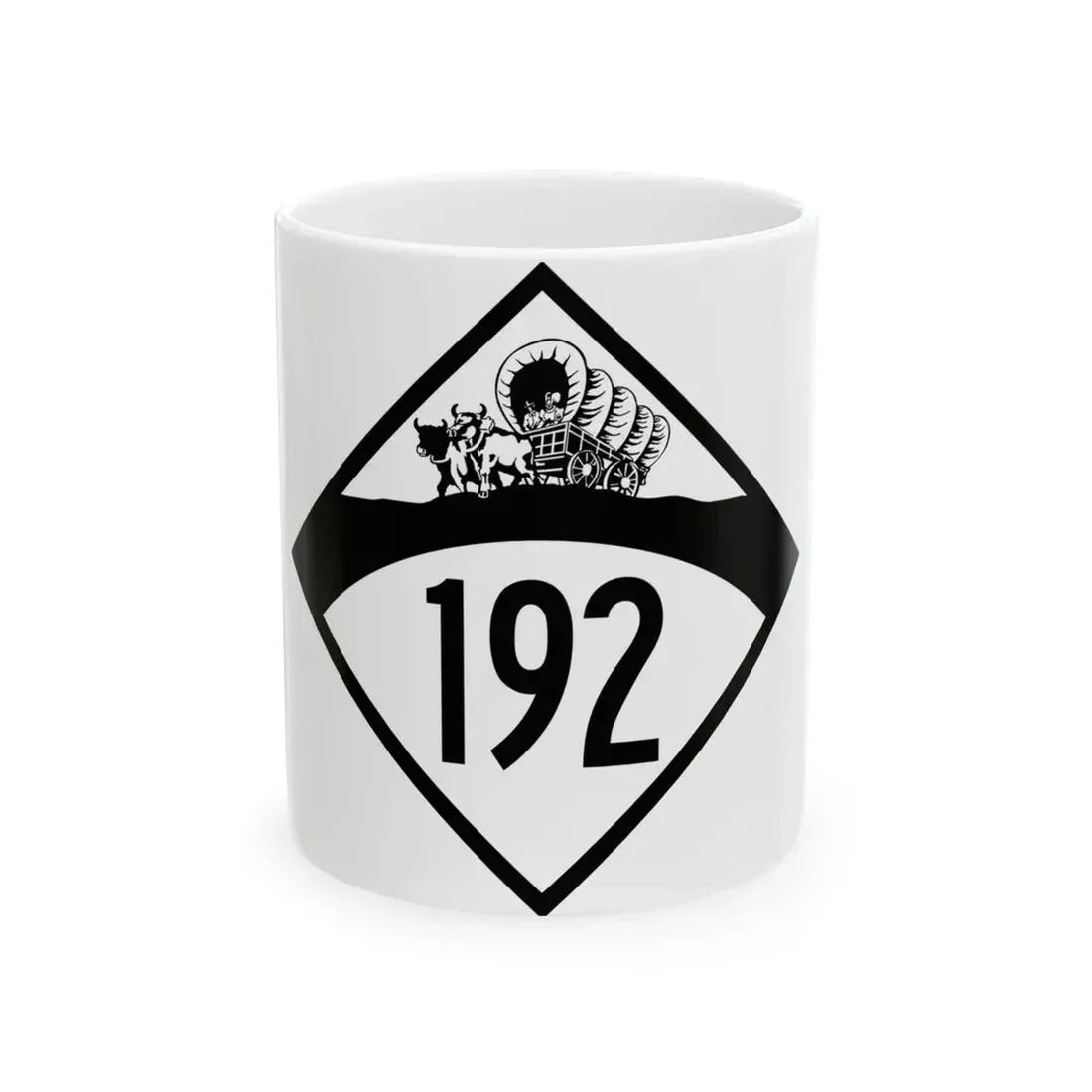 N-192 1950 (Nebraska) (Road Sign) White Coffee Mug 11oz - Go Mug Yourself
