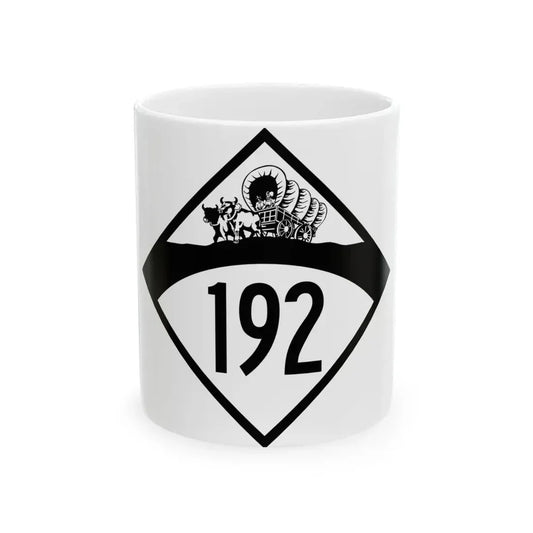 N-192 1950 (Nebraska) (Road Sign) White Coffee Mug 11oz - Go Mug Yourself