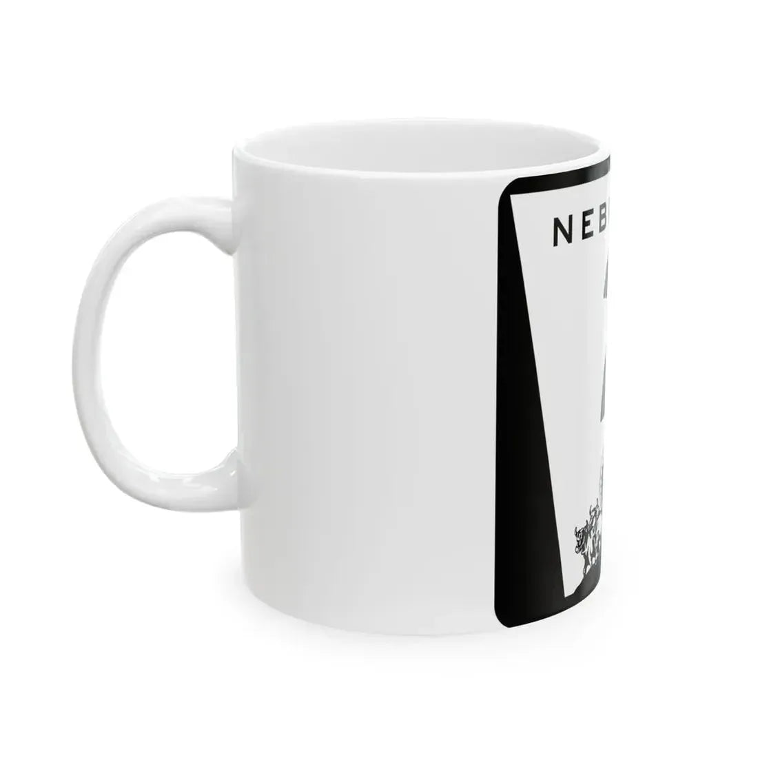 N-2 (Nebraska) (Road Sign) White Coffee Mug - Go Mug Yourself