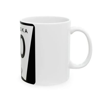 N-20 (Nebraska) (Road Sign) White Coffee Mug - Go Mug Yourself