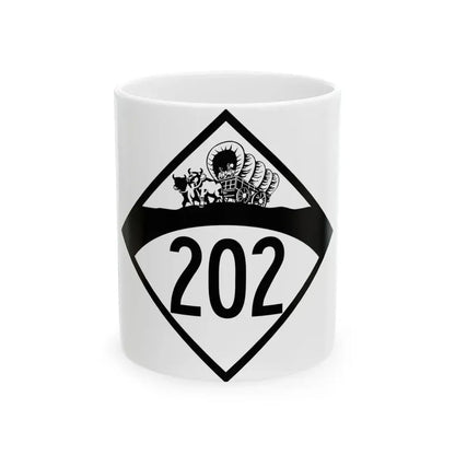 N-202 1950 (Nebraska) (Road Sign) White Coffee Mug 11oz - Go Mug Yourself