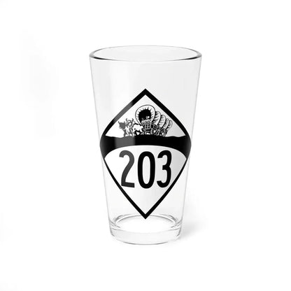 N-203 1950 (Nebraska) (Road Sign) Pint Glass 16oz 16oz - Go Mug Yourself