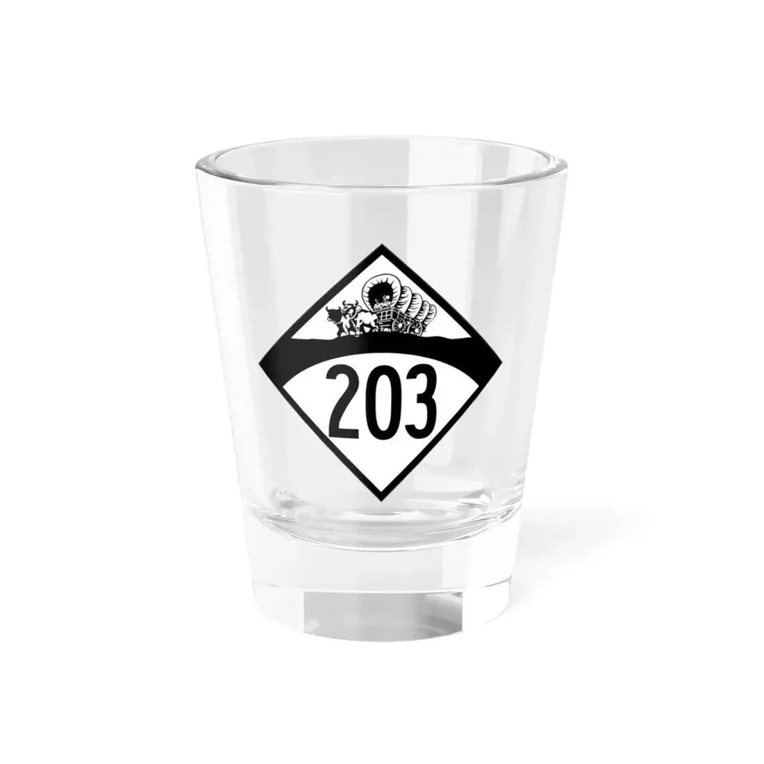 N-203 1950 (Nebraska) (Road Sign) Shot Glass 1.5oz 1.5oz - Go Mug Yourself