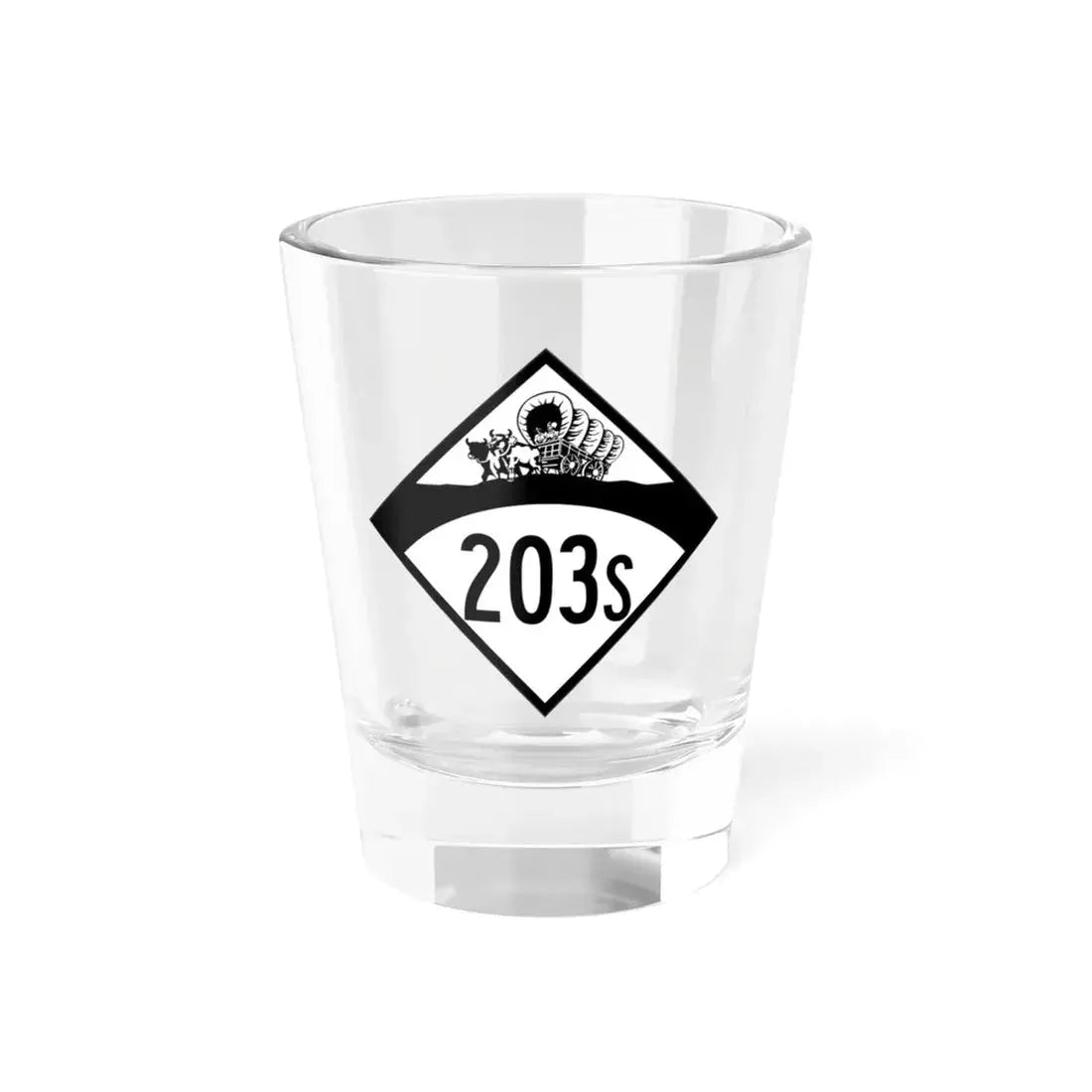N-203S 1950 (Nebraska) (Road Sign) Shot Glass 1.5oz 1.5oz - Go Mug Yourself