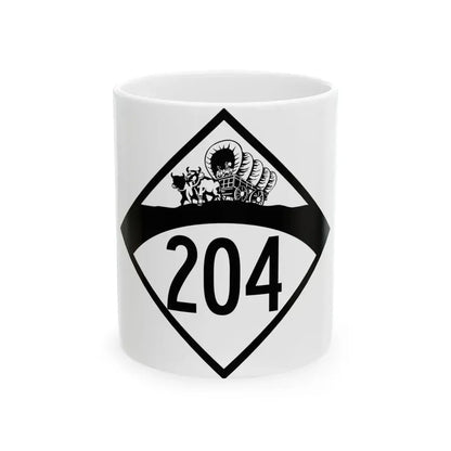 N-204 1950 (Nebraska) (Road Sign) White Coffee Mug 11oz - Go Mug Yourself