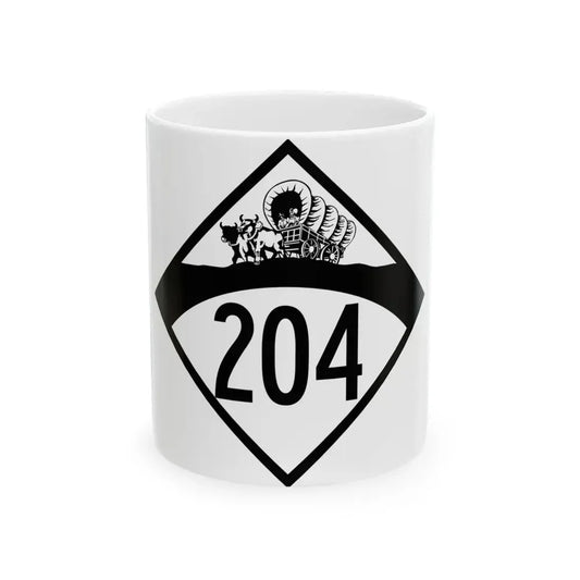 N-204 1950 (Nebraska) (Road Sign) White Coffee Mug 11oz - Go Mug Yourself