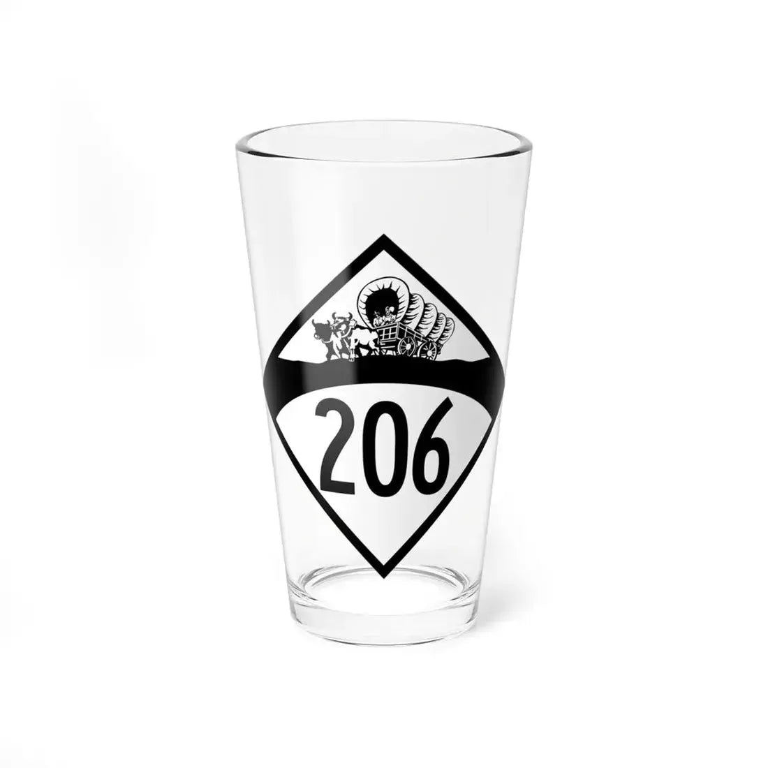 N-206 1950 (Nebraska) (Road Sign) Pint Glss 16oz 16oz - Go Mug Yourself