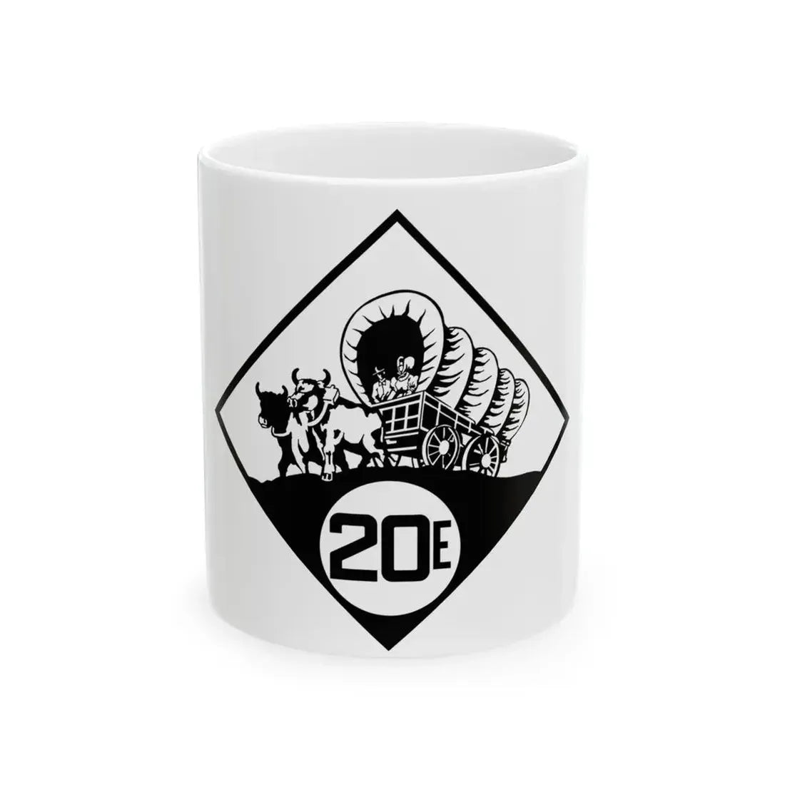 N-20E 1926 (Nebraska) (Road Sign) White Coffee Mug 11oz - Go Mug Yourself
