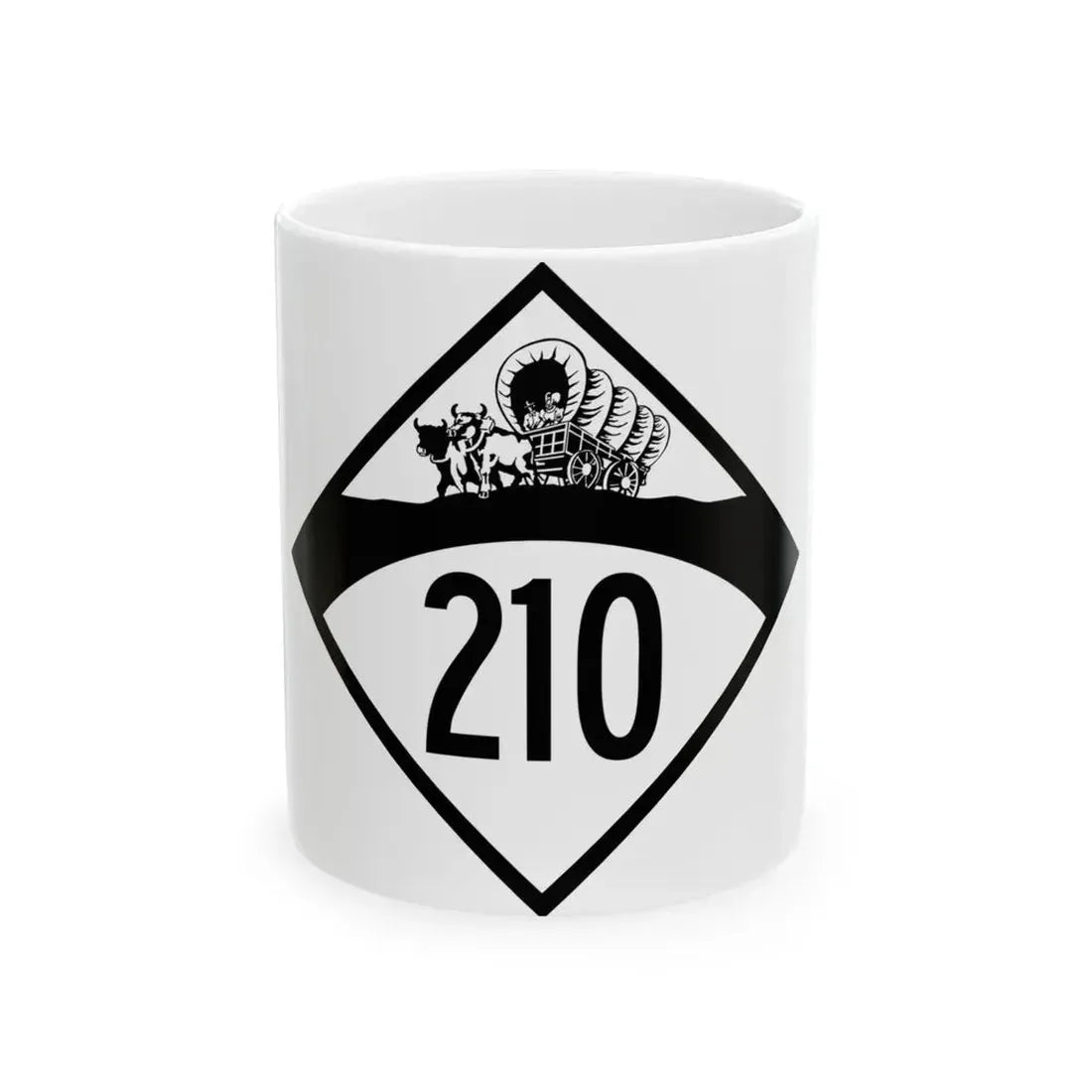 N-210 1950 (Nebraska) (Road Sign) White Coffee Mug 11oz - Go Mug Yourself