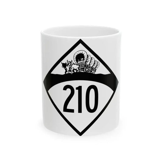 N-210 1950 (Nebraska) (Road Sign) White Coffee Mug 11oz - Go Mug Yourself