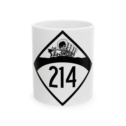 N-214 1950 (Nebraska) (Road Sign) White Coffee Mug 11oz - Go Mug Yourself
