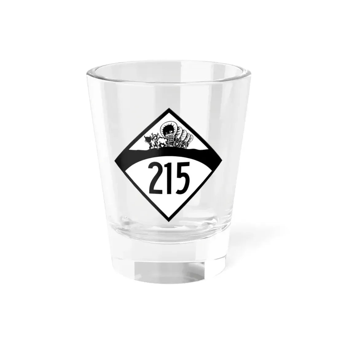N-215 1950 (Nebraska) (Road Sign) Shot Glass 1.5oz 1.5oz - Go Mug Yourself