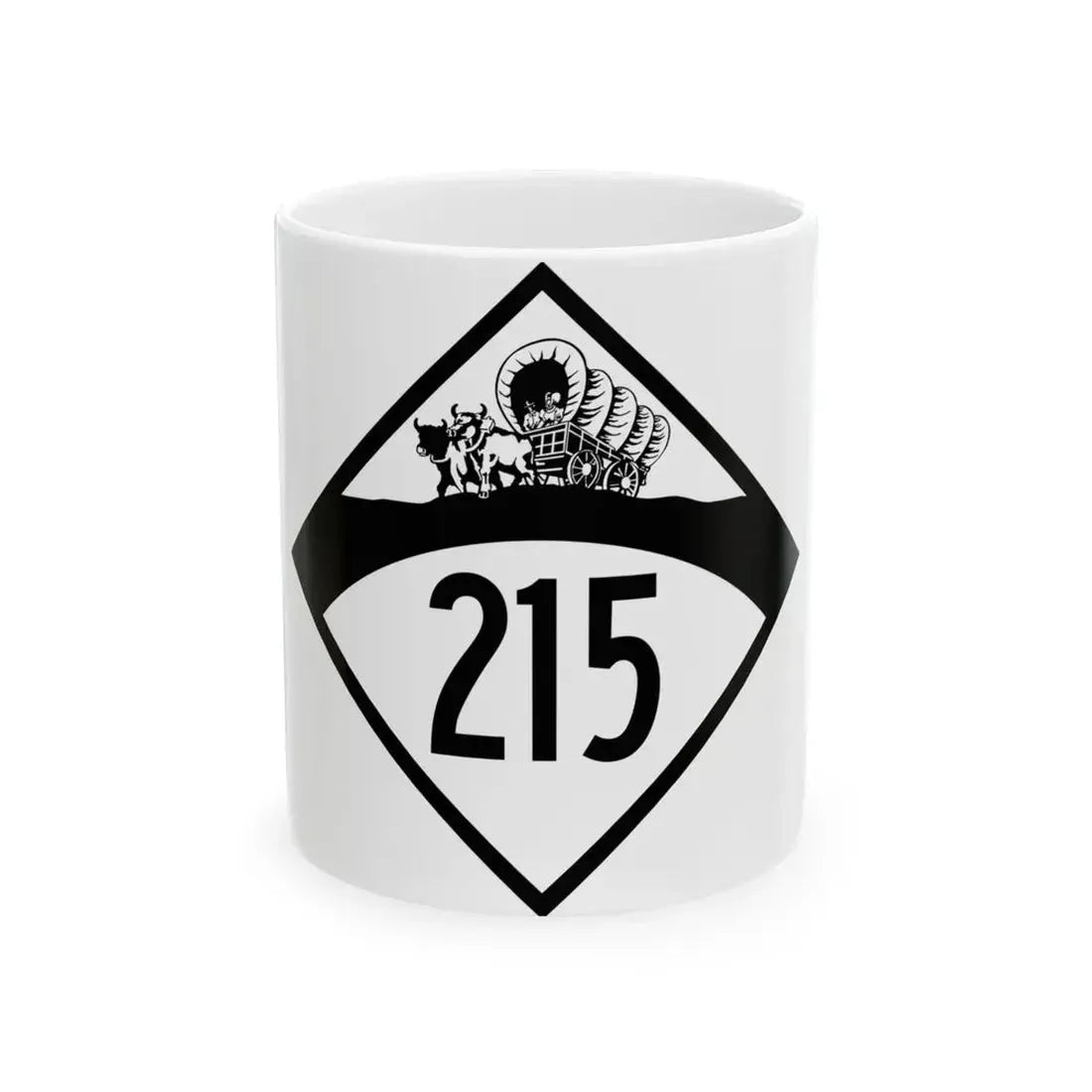 N-215 1950 (Nebraska) (Road Sign) White Coffee Mug 11oz - Go Mug Yourself
