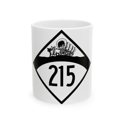 N-215 1950 (Nebraska) (Road Sign) White Coffee Mug 11oz - Go Mug Yourself