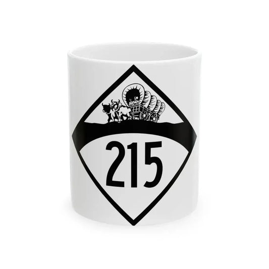 N-215 1950 (Nebraska) (Road Sign) White Coffee Mug 11oz - Go Mug Yourself